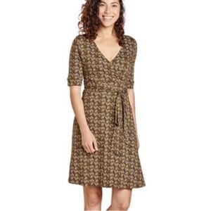 Toad & Co. Cue Wrap Cafe Dress L